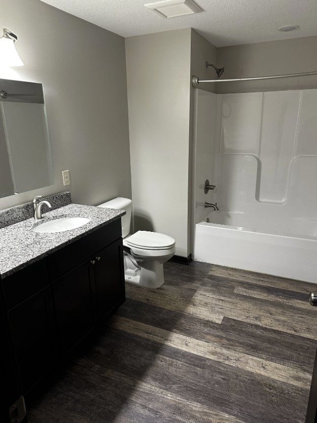 Standard home cleaning service in River Falls WI, bathroom cleaned by Mopp Cleaning